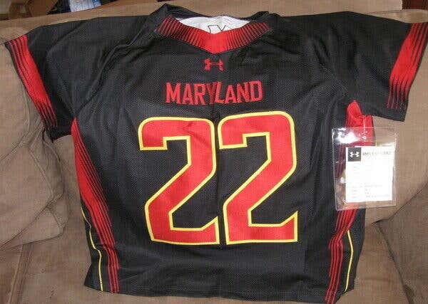 Maryland Terrapins NCAA Under Armour Terps Lacrosse Team Issue Sewn Jersey NWT!