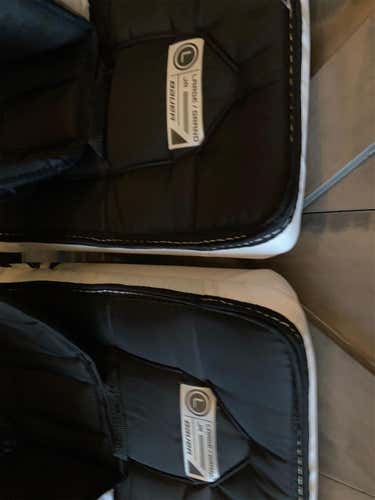 White Junior 30" Bauer Supreme S27 Goalie Leg Pads