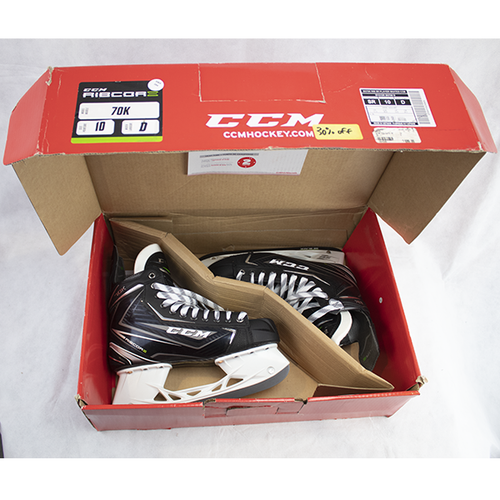 New in Box SR CCM Ribcor 70K Hockey Skates Regular Width Size 10.0D 094/026F
