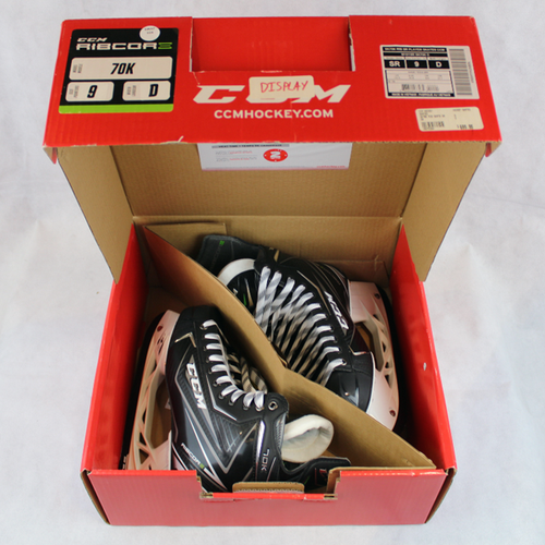 New in Box SR CCM Ribcor 70K Hockey Skates Regular Width Size 9.0D 024F