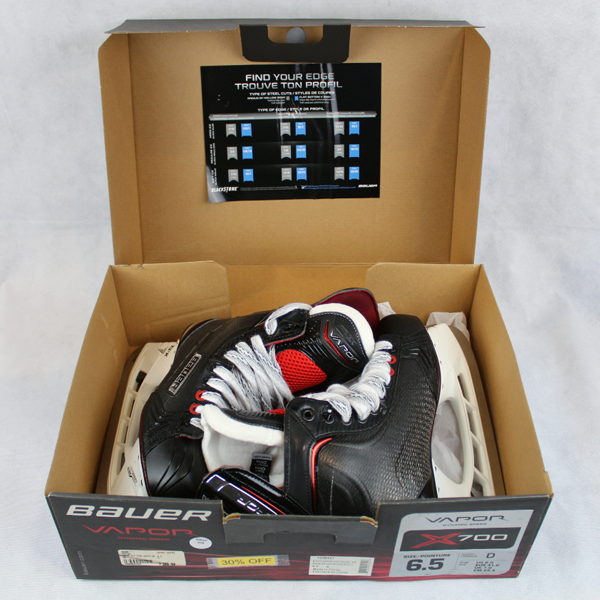 New in Box SR Bauer Vapor X700 Hockey Skates Regular Width Size 6.5D 008F