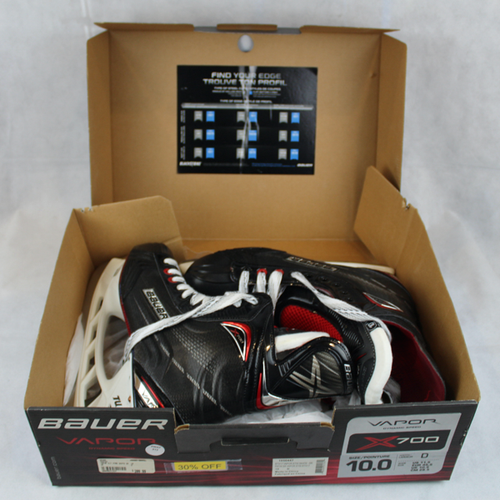 New in Box SR Bauer Vapor X700 Hockey Skates Regular Width Size 10.0D 013F