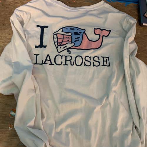 White Vineyard Vines Lacrosse Shirt