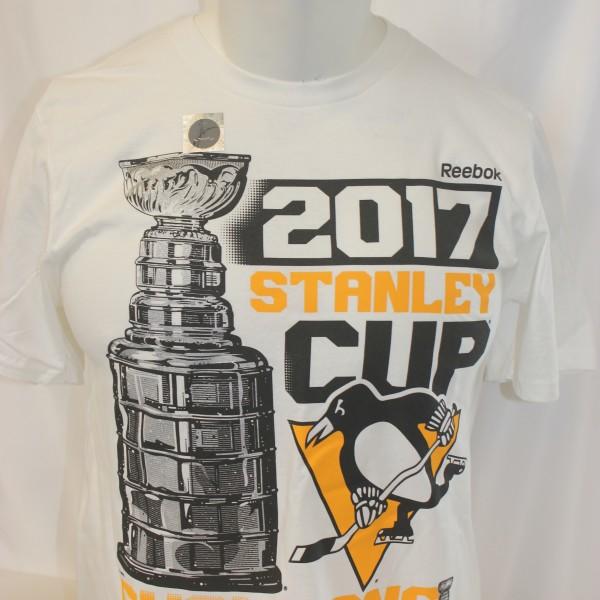 Reebok Stanley Cup Champion Senior T-Shirt (S17) Pittsburgh Penguins White XX-Large