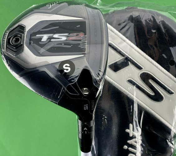 Titleist TS2 Fairway 3-Wood 15* 3W Stiff S-Flex Project X EvenFlow NEW #77685