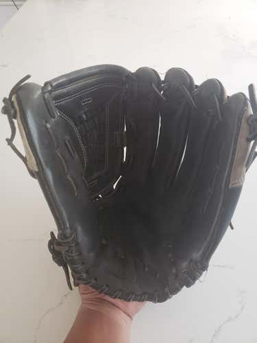 Black Used Adult DeMarini Diablo Right Hand Throw Outfield Softball Glove 14"