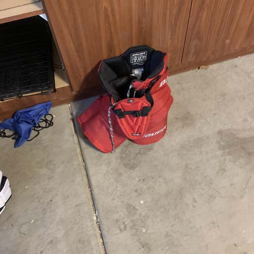 Red Intermediate Small Bauer Supreme S190 Hockey Goalie Pants