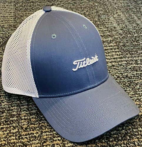 Titleist Nantucket Mesh Snapback Adjustable Hat Cap OSFM Bay Blue NWT #80210