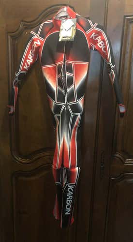 new KARBON SPEED SUIT kids JUNIOR ski race MEDIUM jr FREE arctica storage bag