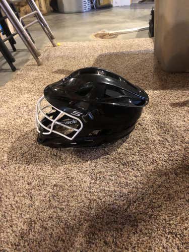 Used black cascade youth s helmet