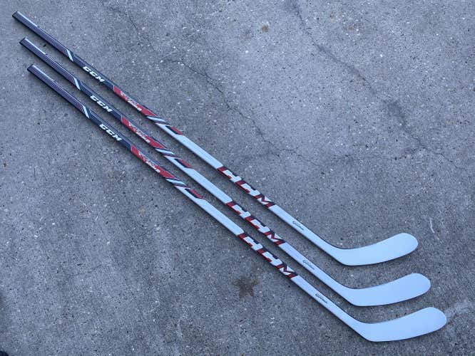 3 PACK CCM RBZ Stage 2 Pro Stock Hockey Stick Grip 100 Flex Left P91 Heel 7344