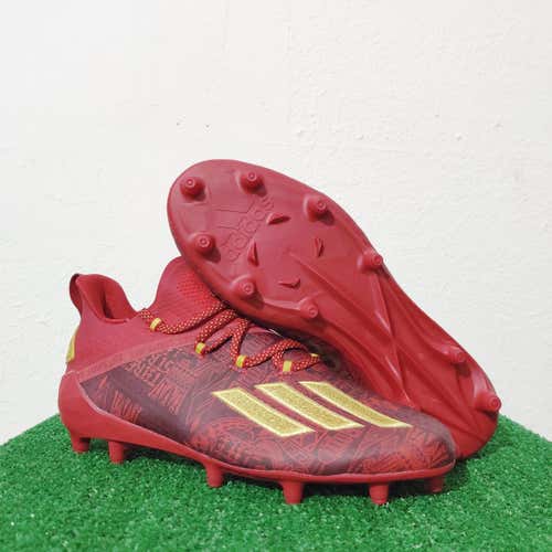 Adidas Adizero Young King New Reign Football Cleats Red Gold EF8607 Size 9.5