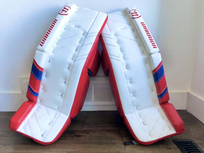 Used Demo | Warrior Ritual G3 Goalie Pads | Senior 32 + 1.5” | RED WHITE BLUE