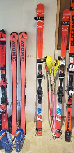 Used Women's 2017 Rossignol Racing Hero FIS GS Pro Skis With Bindings Max Din 15
