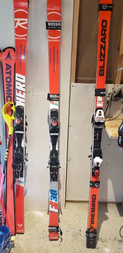 Used 2017 Rossignol Racing Skis With Bindings Max Din 15