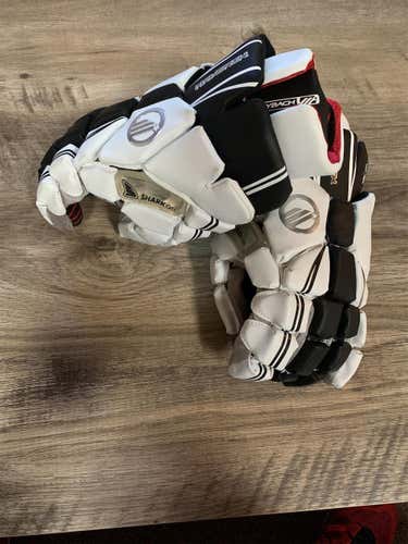 White/Black Maverik Maybach Deuce 13" Lacrosse Gloves