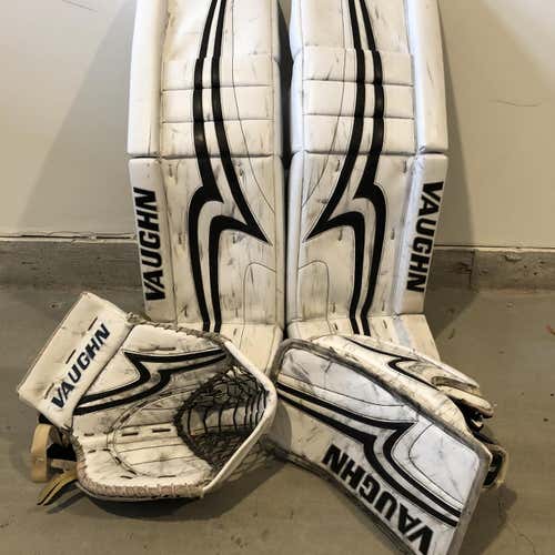 White Senior 35" Regular Velocity Pro V Elite Carbon  Goalie Full Set 35 +2