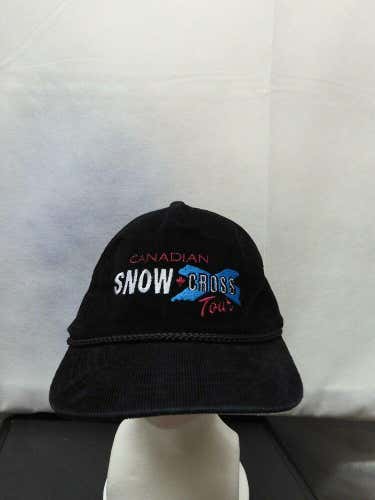 Vintage Canadian Snow Cross Tour Corduroy Snapback Hat Young an