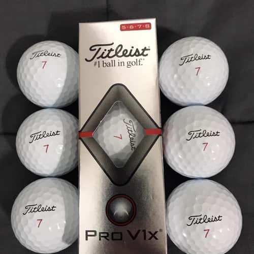 White New Titleist Pro V1x 9 Pack Balls