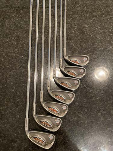 Used Men's Ping Right Handed G10 Iron Set Regular Flex Steel Shaft