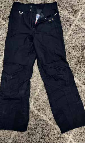 Black Used Adult Men's Medium Spyder Ski Pants