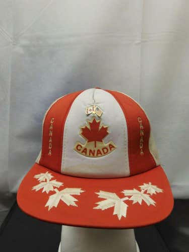 Vintage Canada Lucky Stripes Mesh Trucker Snapback Hat