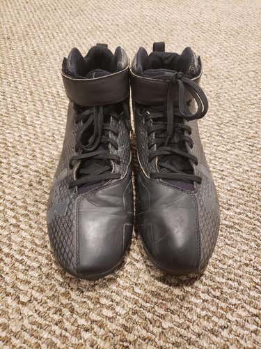 Black Used Men's Size 8.5 (Women's 9.5) Molded Cleats Under Armour Harper One