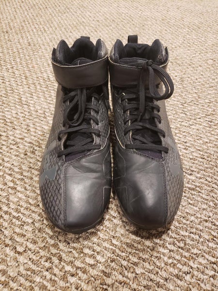 Black Used Men's Size 8.5 (Women's 9.5) Molded Cleats Under Armour Harper One
