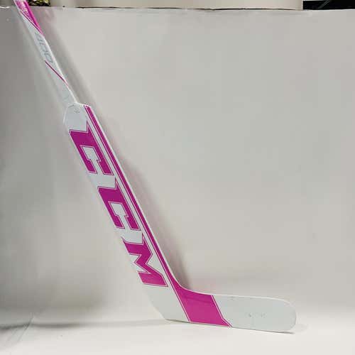 White & Pink Senior Regular 400 24" Paddle Goalie Stick (Price)