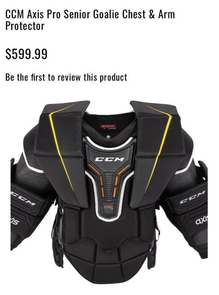Senior Large CCM Axis D30 Pro Stock Goalie Chest Protector