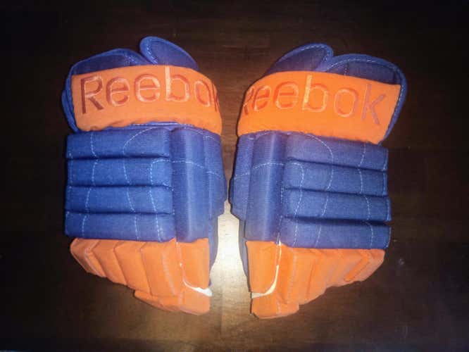 Blue Used Senior Reebok Gloves 14" Pro Stock