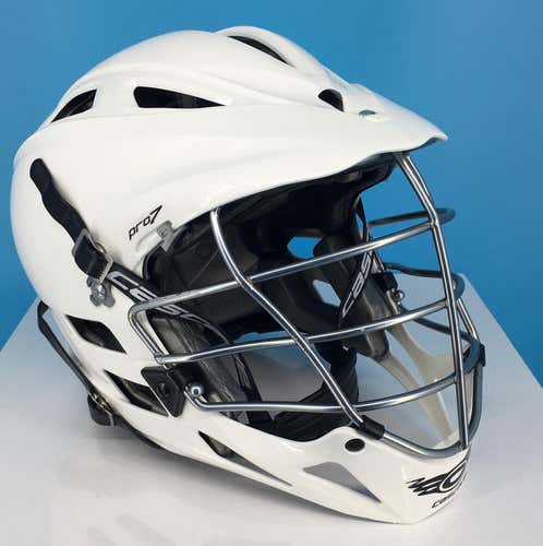White New Player's Cascade PRO 7 Helmet White Chrome