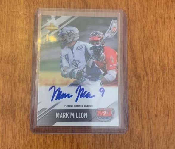 MARK MILLON Autographed Parkside MLL Card