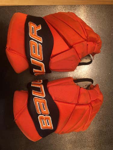 Orange Senior Bauer Pro Team 13" Pro Stock Gloves