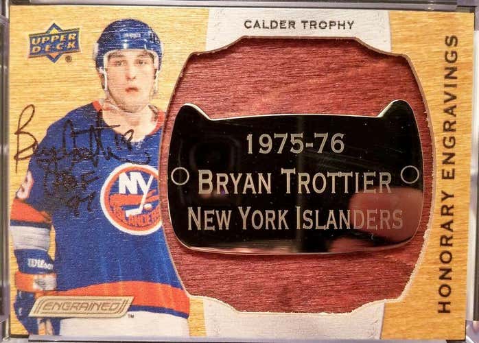 2019-20 UD Engrained Honorary Engravings BRYAN TROTTIER IN PERSON AUTO