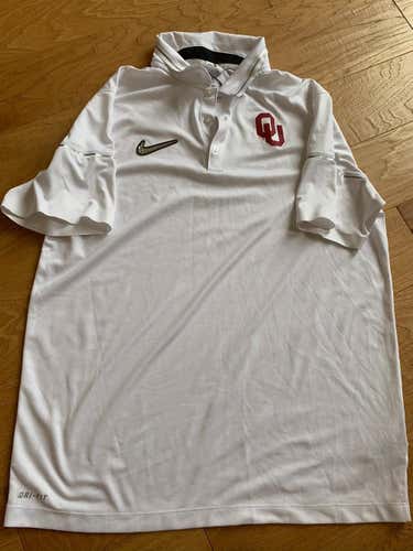 Nike Golf Shirt University of Oklahoma white