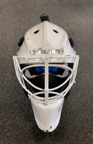 Bauer Used White Senior Goalie Mask
