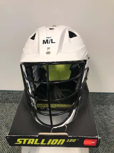 STX Stallion 100 Lacrosse Helmet-Mens M/L-Includes youth fitting kit/chin strap