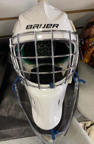 Bauer Used White Senior Goalie Mask