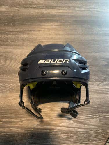 Blue Used Large Bauer Pro Stock Helmet