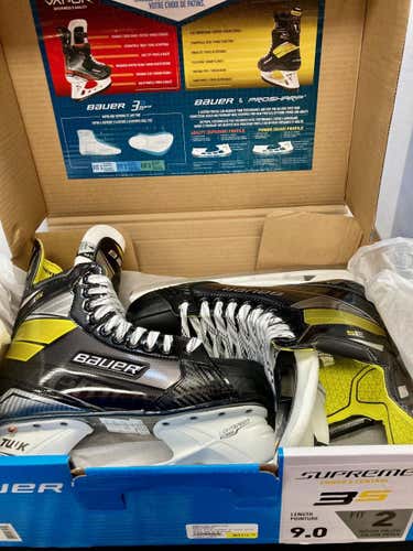New Bauer 3S Hockey Skates Size 9 fIT 2 (DEMO Skated on for 1 ice session)