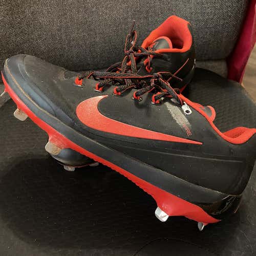 Black/Red Nike Air Clipper Adult Metal Cleats 10.5