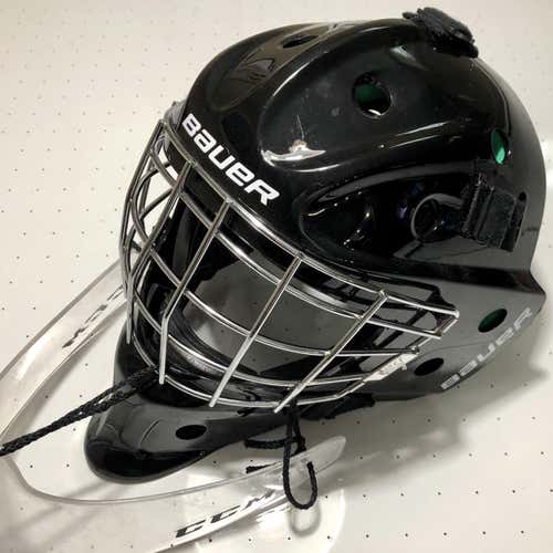 Black Senior Bauer NME 4 Goalie Mask w/ CCM Pants / Throat Guard