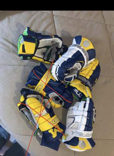 BUNDLE Michigan Lacrosse Team Gloves