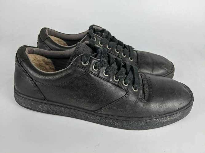 UGG Australia Mens Eddison Fashion Sneakers Black Leather Lace Up 11.5 EUR 45