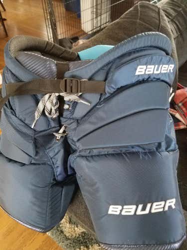 Blue New Intermediate Large Bauer Reactor 9000 Hockey Goalie Pants
