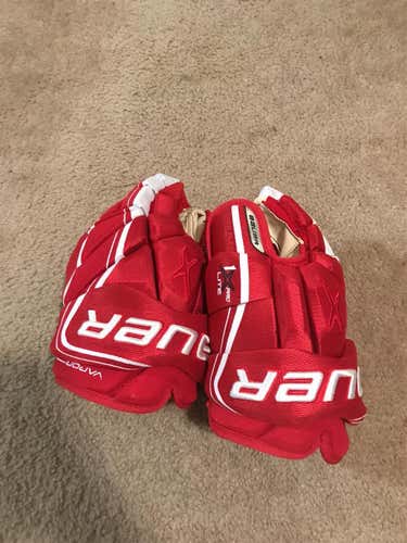 Red New Bauer Vapor 1X Lite 13" Gloves