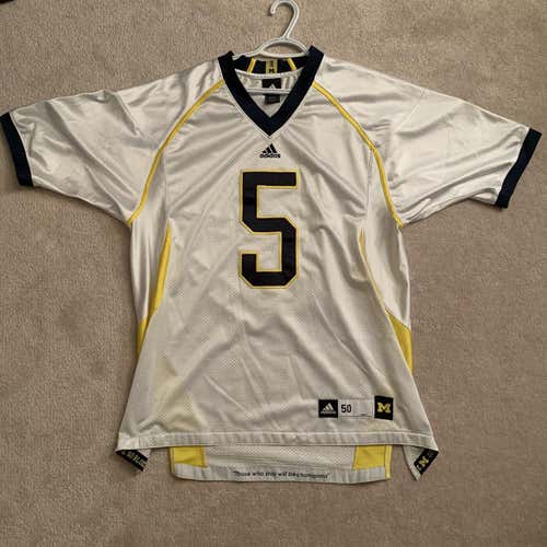 Authentic Michigan Wolverines Jersey Size 50 Adidas
