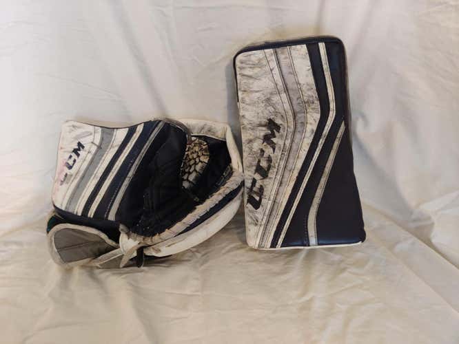 Used Pro Stock CCM Premier Pro Glove and Blocker