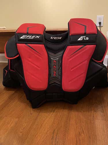 Used Senior Medium CCM Extreme Flex Shield E1.9  Chest and Arm Protector Goalie Chest Protector